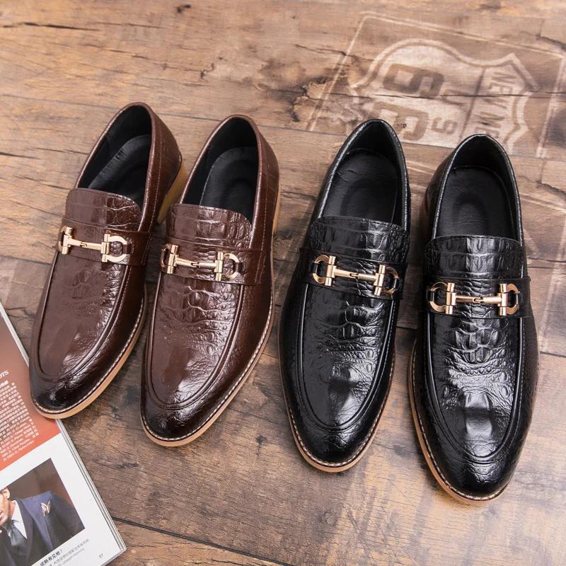 Tendance chaussures en cuir Social hommes fête de mariage bureau en cuir chaussures habillées pour h