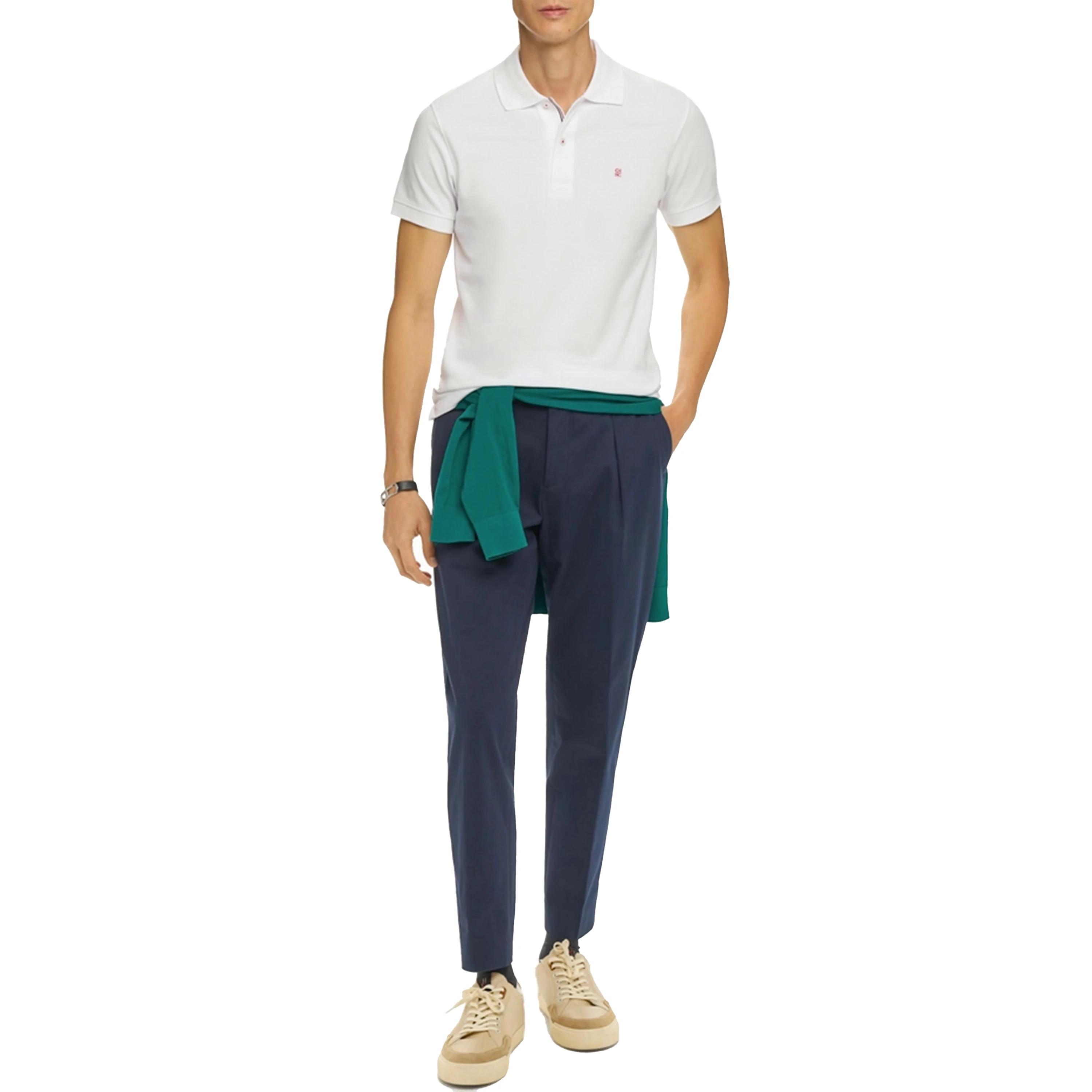 CHCH nouveaux hommes couleur unie Polo à manches courtes revers bouton t-shirts été hommes décontrac