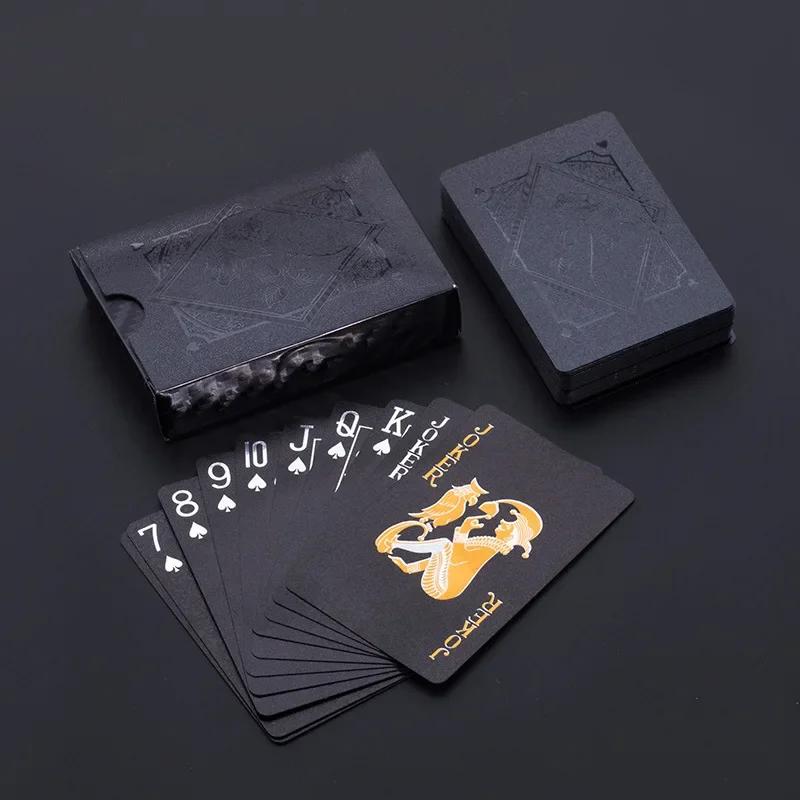 Couleur noir or jeu de cartes carte groupe imperméable Poker costume magique Dmagic paquet jeu de so