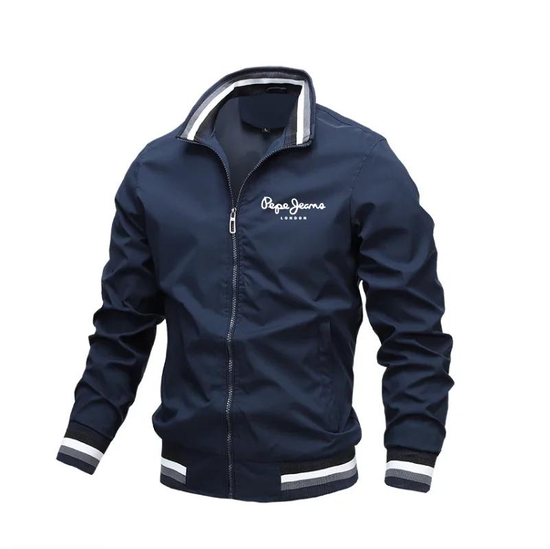 Automne et hiver hommes col montant décontracté veste à glissière Sports de plein air manteau coupe-