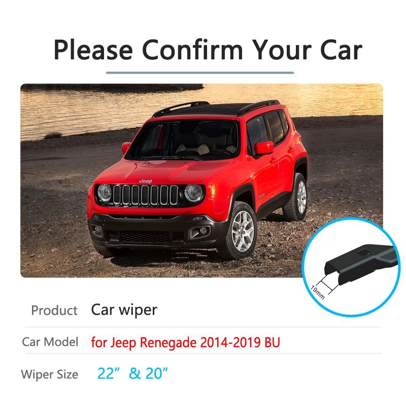 Balais d'essuie-glace de voiture, pour Jeep Renegade 2014 2015 2016 2017 2018 2019 BU Trailhawk, vit