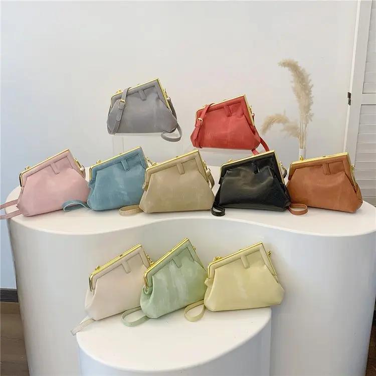 Sacs à couches tendance et élégants de couleur unie pour femmes, sac à bandoulière minimaliste haut 