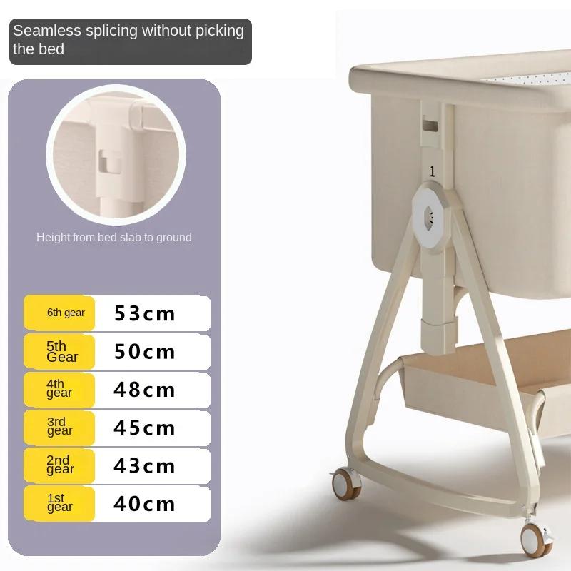 Berceau Portable multifonctionnel pliable pour nouveau-nés, avec Table à langer, hauteur réglable, c