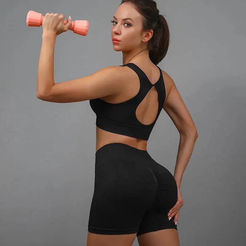 Short de yoga taille haute pour femmes, collants de fitness, entraînement, gymnastique, course à pie
