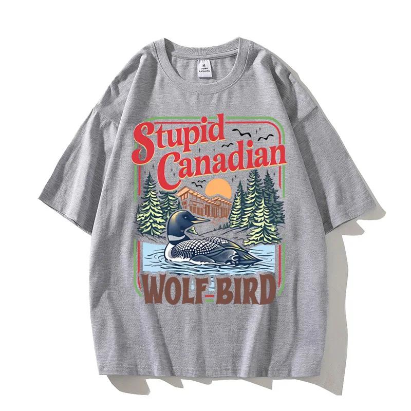 T-shirt en coton inspiré de la rivalité Stupid Canadian Wolf Bird Comfort Colors, Team Hollander Ily