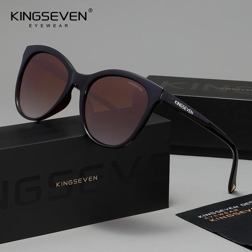 KINGSEVEN Nouvelles Lunettes de Soleil de Luxe pour Femmes, Protection UV400 Polarisée, Style Tendan
