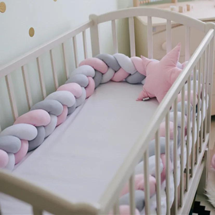 Protecteur de berceau de bébé 1M/2M/3M/4M, coussin à nœud tressé pour nourrissons et enfants, 3 acti