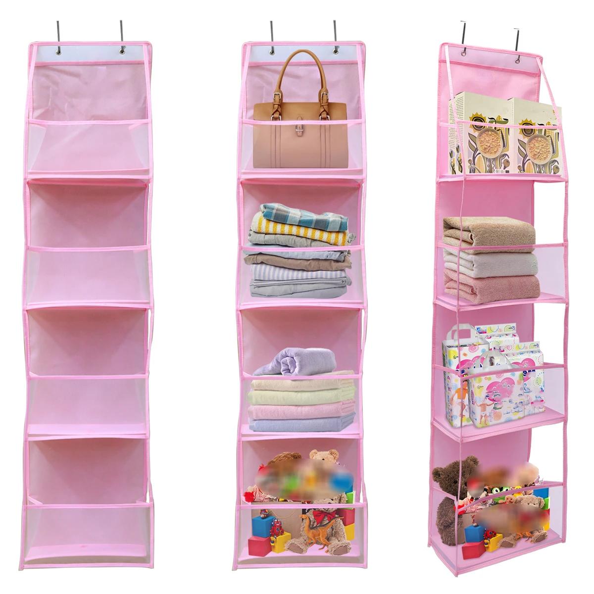 Sac de rangement suspendu à 4/6 niveaux, organisateur pliable, support sur la porte pour accessoires
