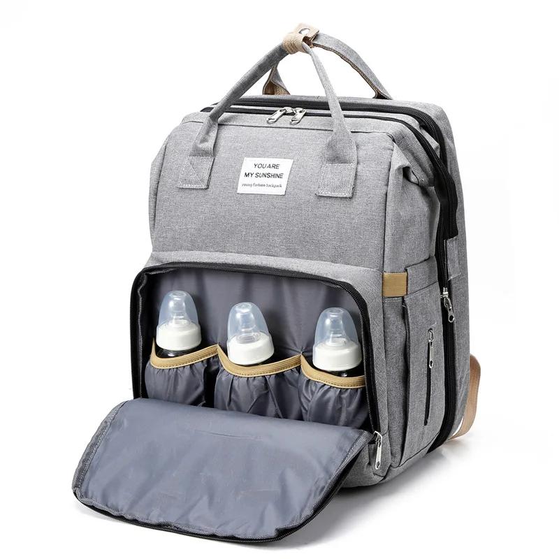 Nouveau Sac à Langer Pliable Multifonctionnel pour Maternité, Sac à Dos pour Biberons et Couches, Sa