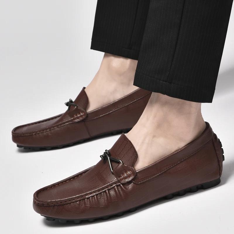 Mocassins en Cuir PU pour Homme, Chaussures d'Affaires, artificiel évateur, Épais, Recommande d'AugW