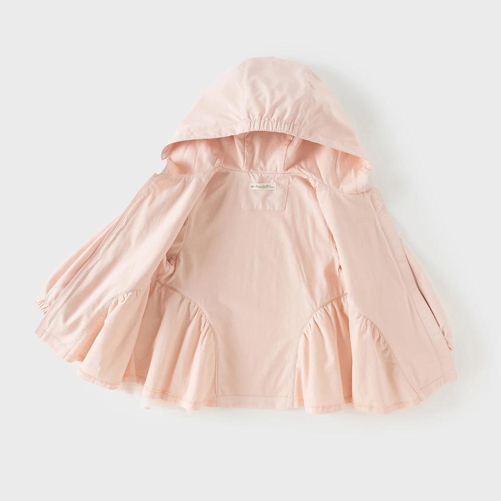 Veste en dentelle et maille pour enfants Dave Bella, veste décontractée rose pour filles, vêtements 