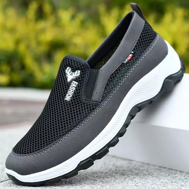 ​ Chaussures pour hommes espadrilles décontractées été respirant maille imperméable en plein air san