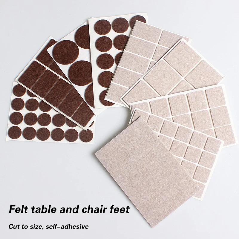 Table et chaise en feutre, protection des pieds, sous-sol, résistant à l'usure, réduction du bruit, 