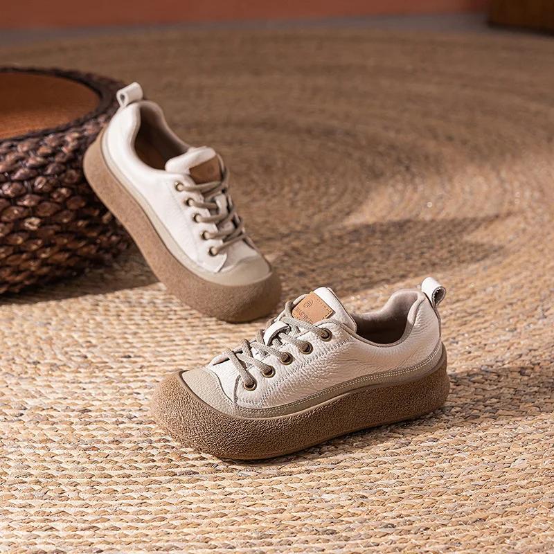 CICIYANG Mocassins pour femmes 2026 Nouveaux modèles rétro décontractés, baskets de randonnée plates