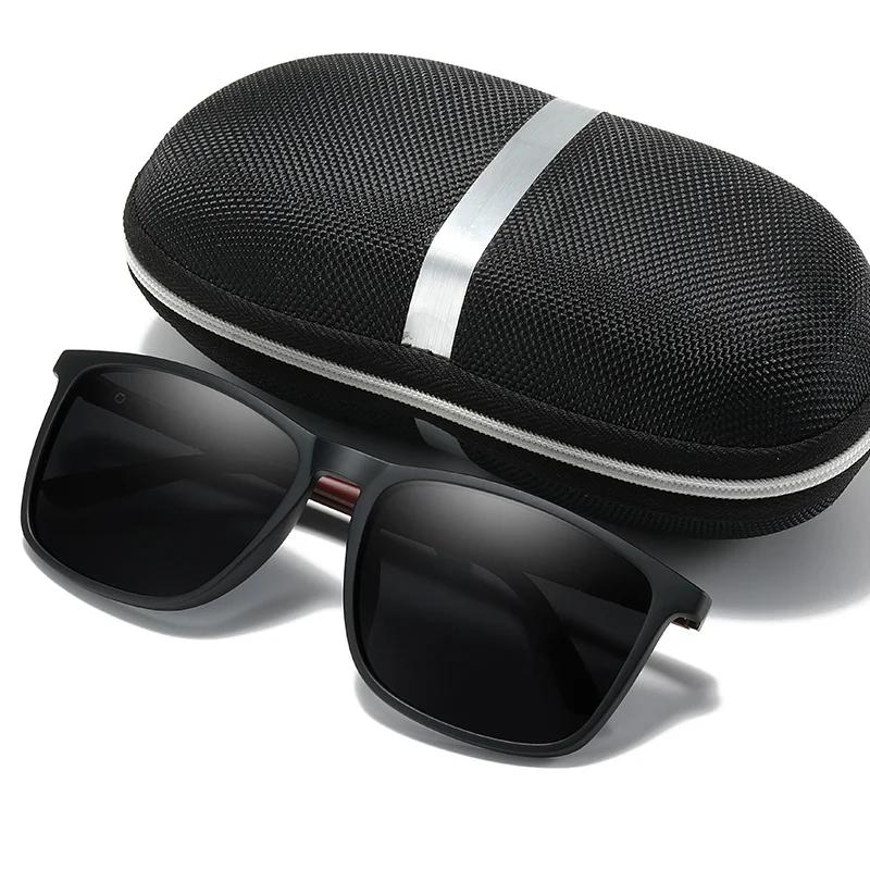 Lunettes de soleil de sport pour hommes, polarisées, confortables, carrées, légères, accessoire avec