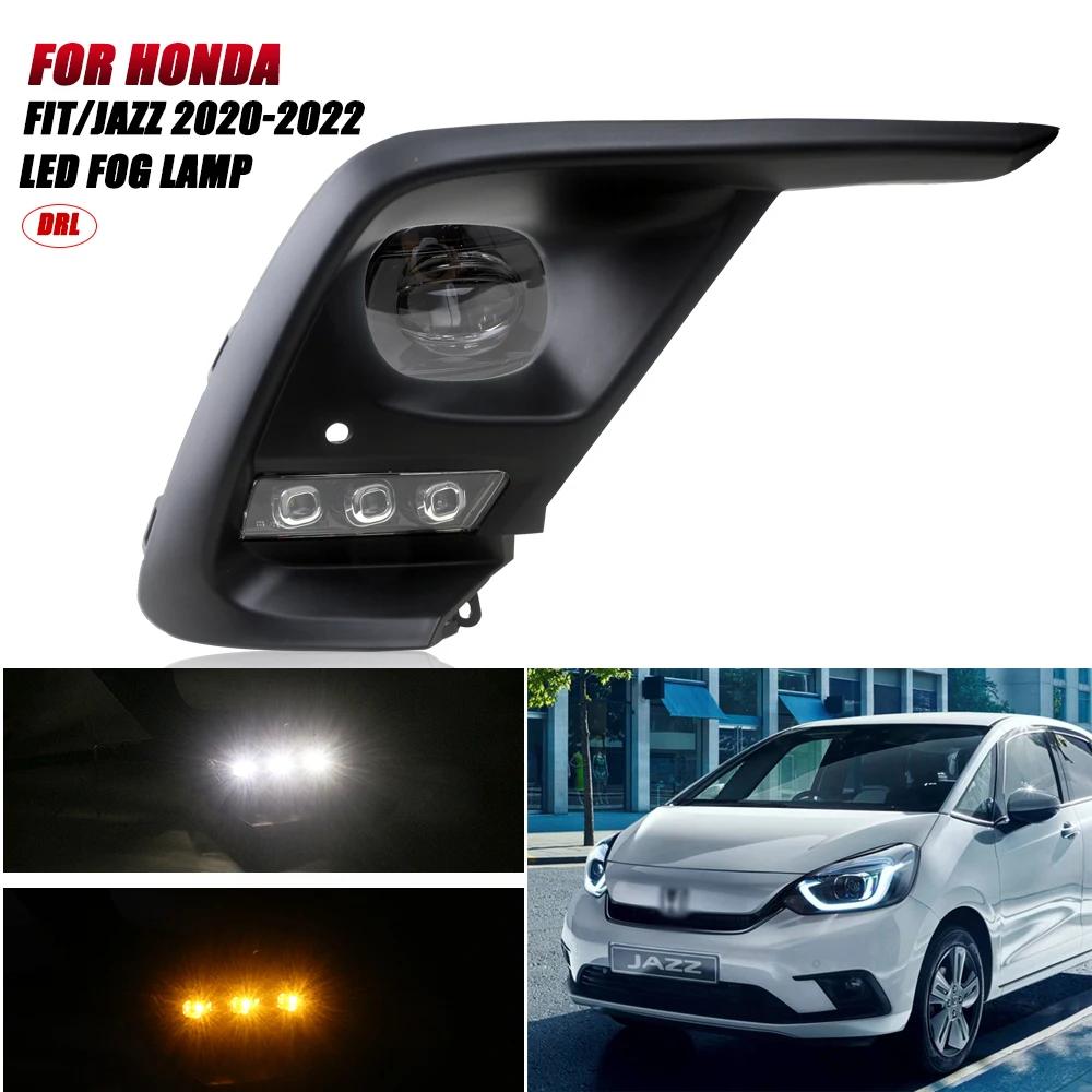 Enquêter de jour LED DRL pour HONDA FIT /JAZZ, feu antibrouillard, lunette et pare-chocs avant, peti