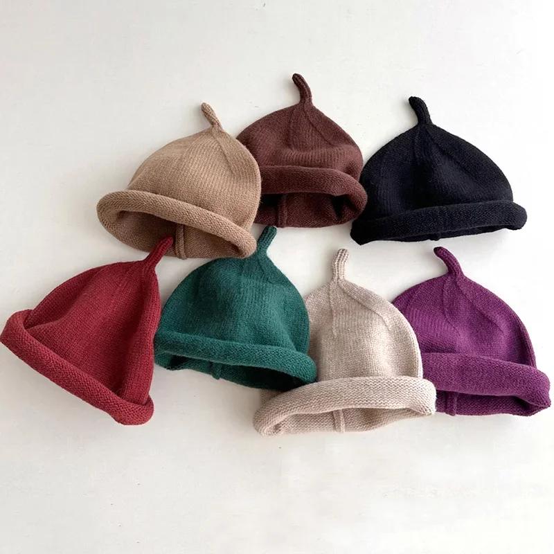 Chapeaux d'hiver pour enfants, pour nouveau-nés garçons, Bonnet en Crochet, casquette pour petites f