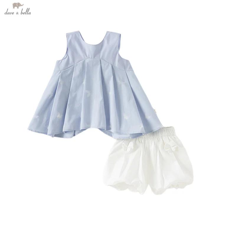 Dave Bella filles ensemble short et haut doux mignon papillon imprimé petit haut deux pièces ensembl