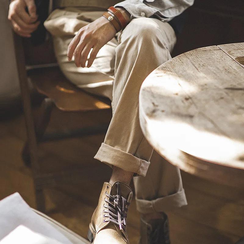 Maden Vintage réglable taille haute Gurkha pantalon kaki décontracté Cargo pantalon de travail class