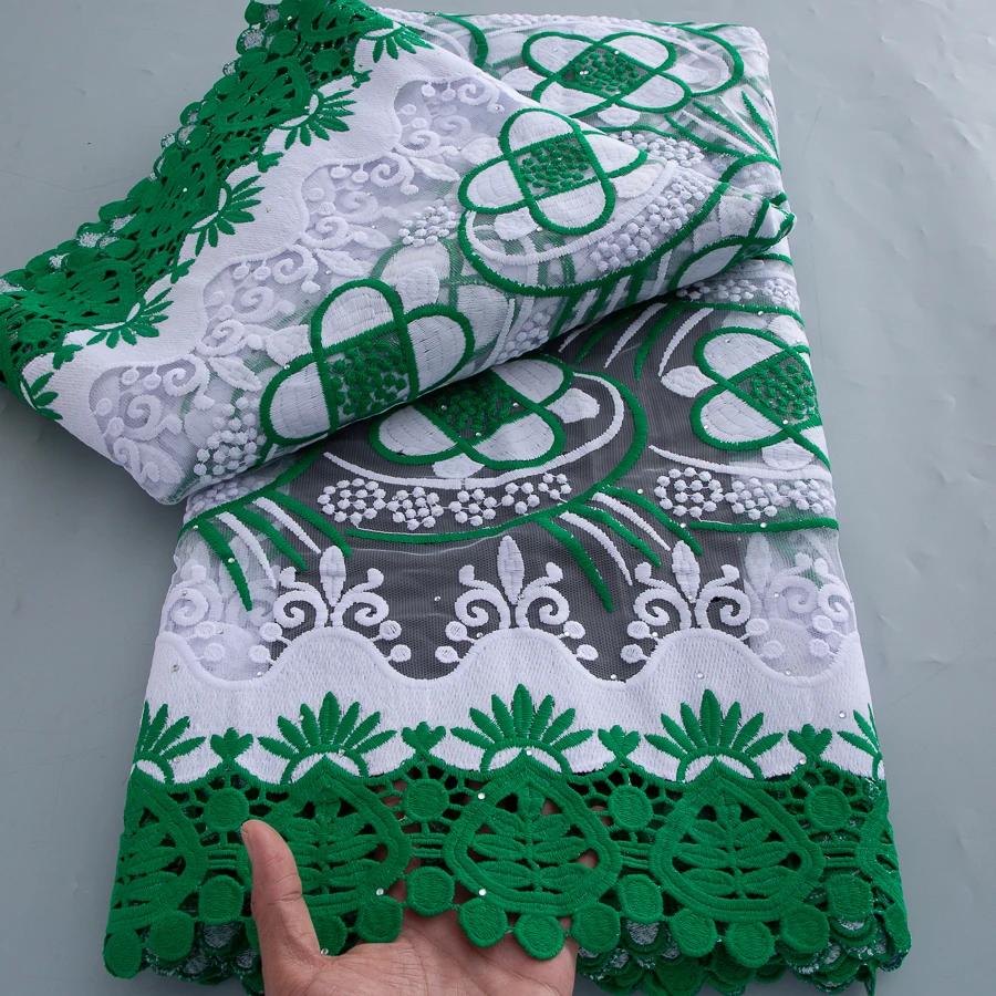5 Yards de Tissu en Dentelle de Tulle Africain Soie Lactée, Nouvelle Dentelle Nigériane Française en
