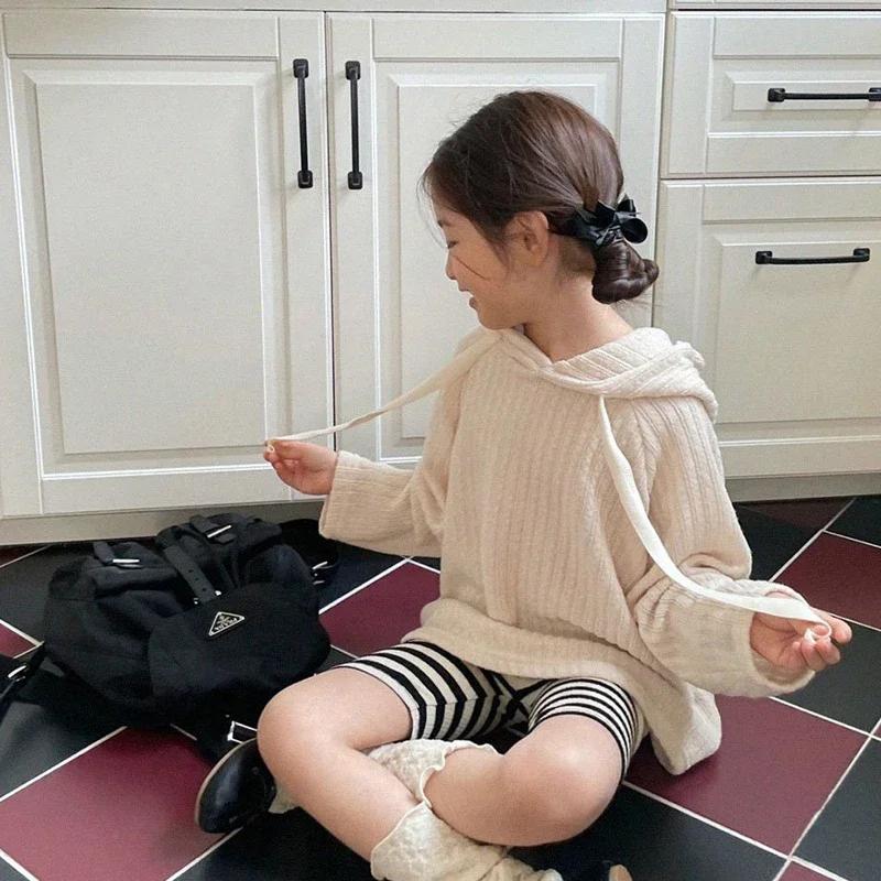 Été nouveaux enfants solide Shorts coton filles Leggings rayé bébé Stretch pantalon infantile enfant