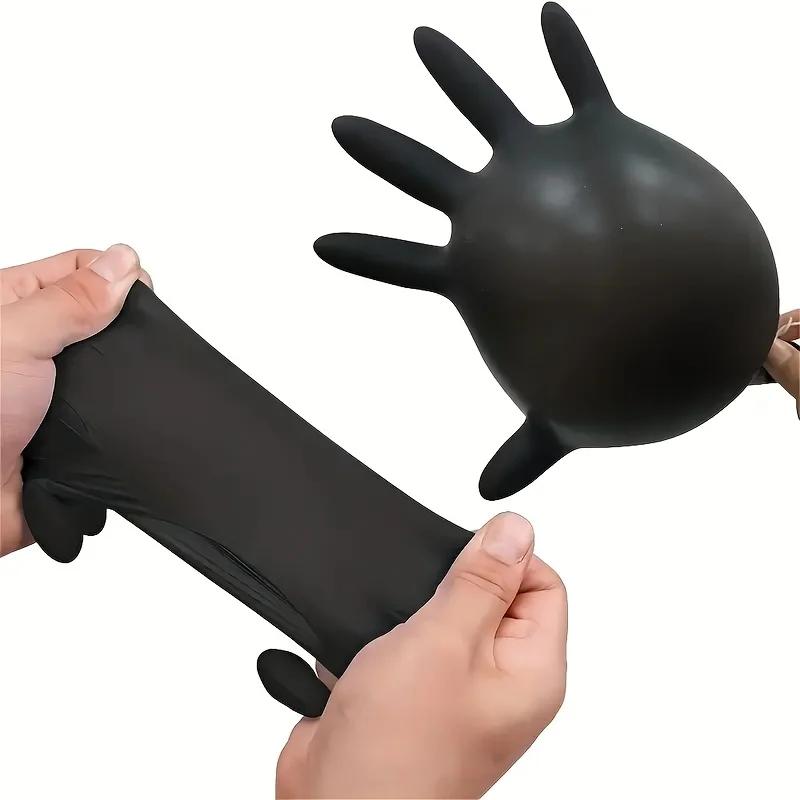 Gants de Poulet Épais NitCarter Noirs pour Livres, de Coiffure, Imperméables, Vaisselle, Tatouage, 1