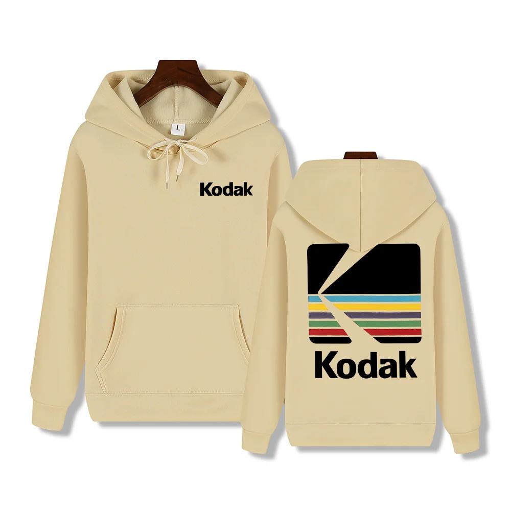 Kodak marque automne et hiver tendance Hip Hop Style rétro mode Y2K imprimé chaud hommes à capuche S