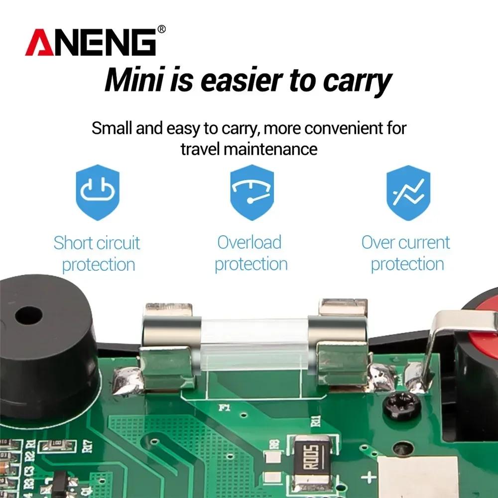 Multimètre numérique Mini Mmultimetro 6000 points ANENG M118A tension ca capacité automatique résist