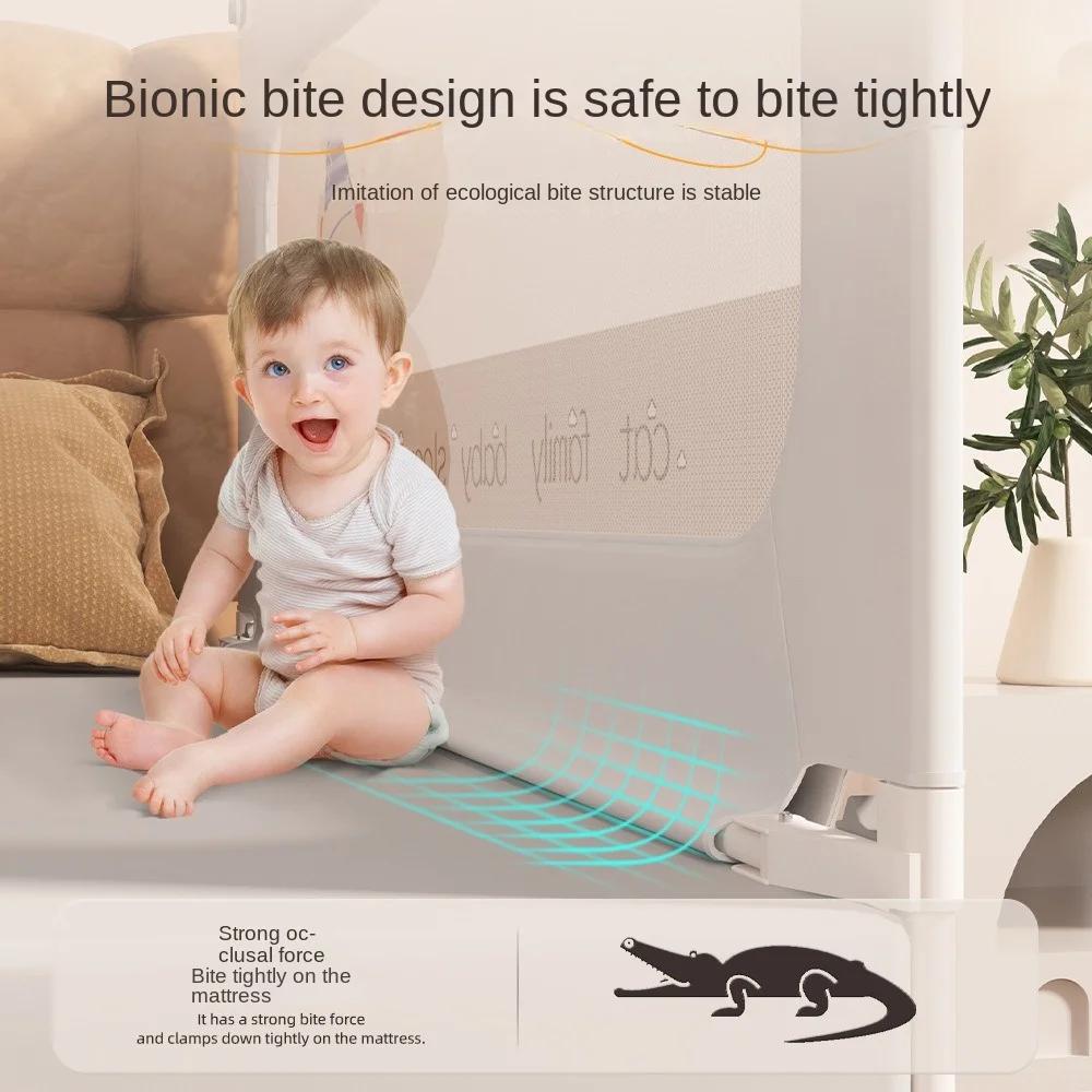Barrière de sécurité pour lit bébé à 3 côtés, barrières de lit et barre de protection à base triangu