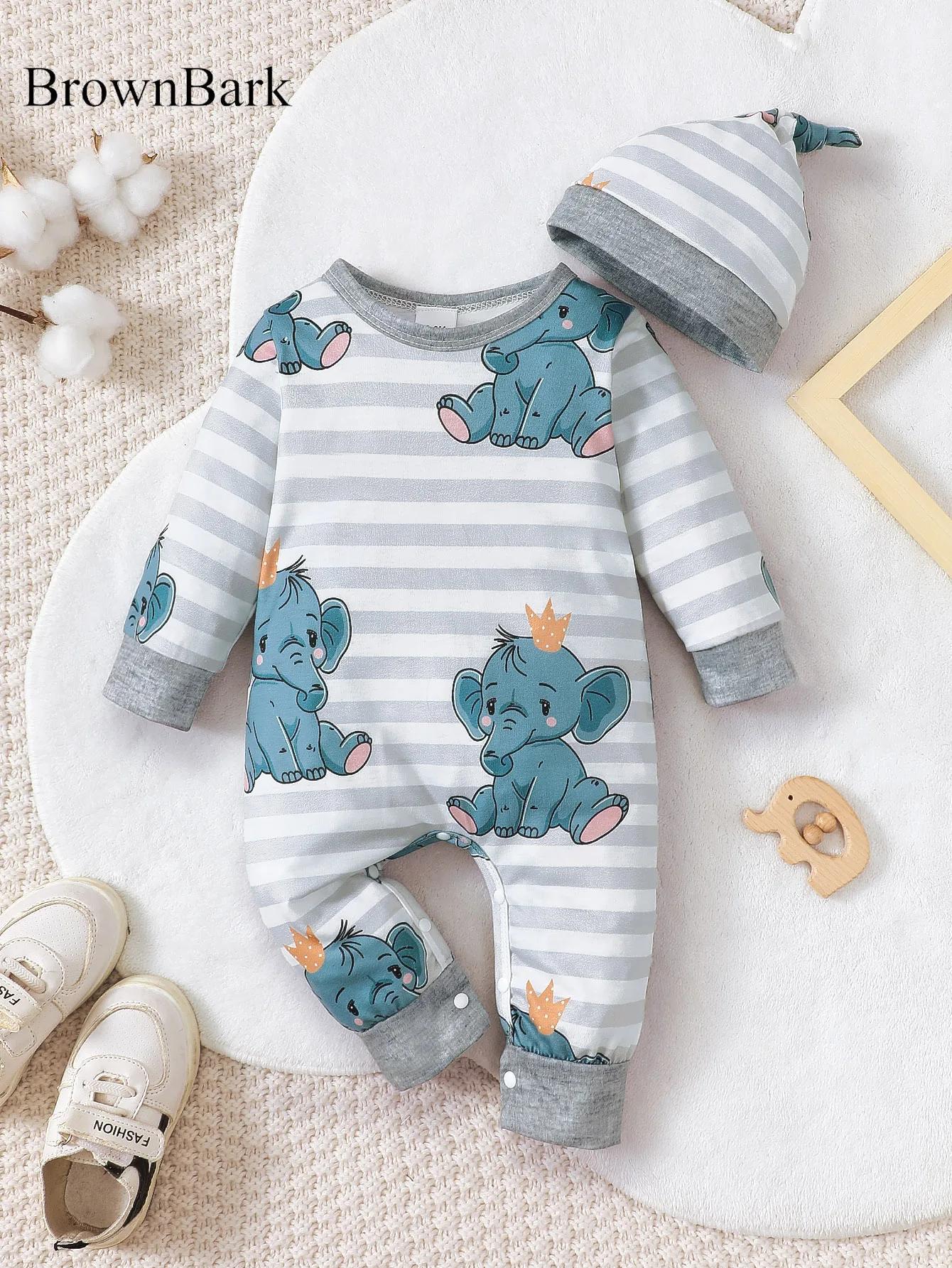 Barboteuse d'hiver pour nouveau-né garçon, imprimé ours, manches longues, boutonnée sur le devant, u