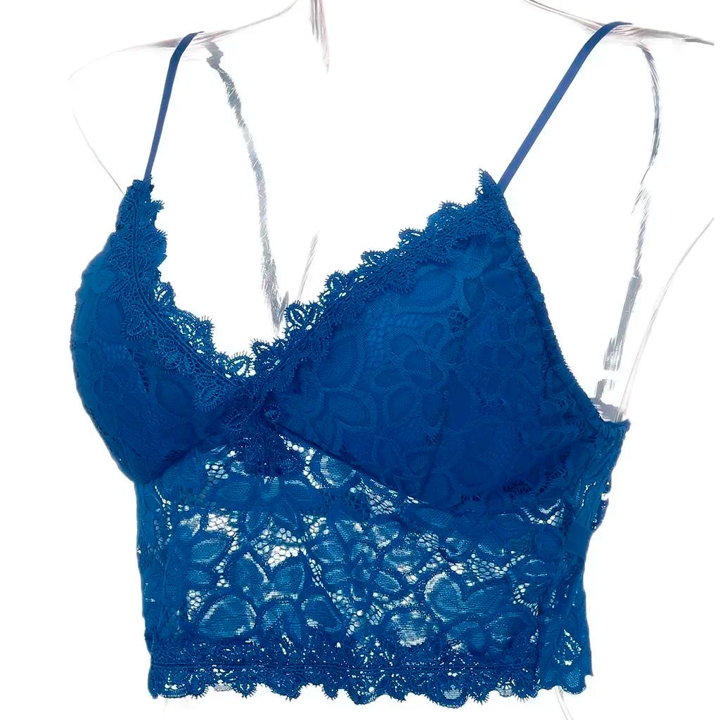 Bralette florale dentelle soutiens-gorge Push Up pour femmes Lingerie Sexy Corset Camis gilet sous-v