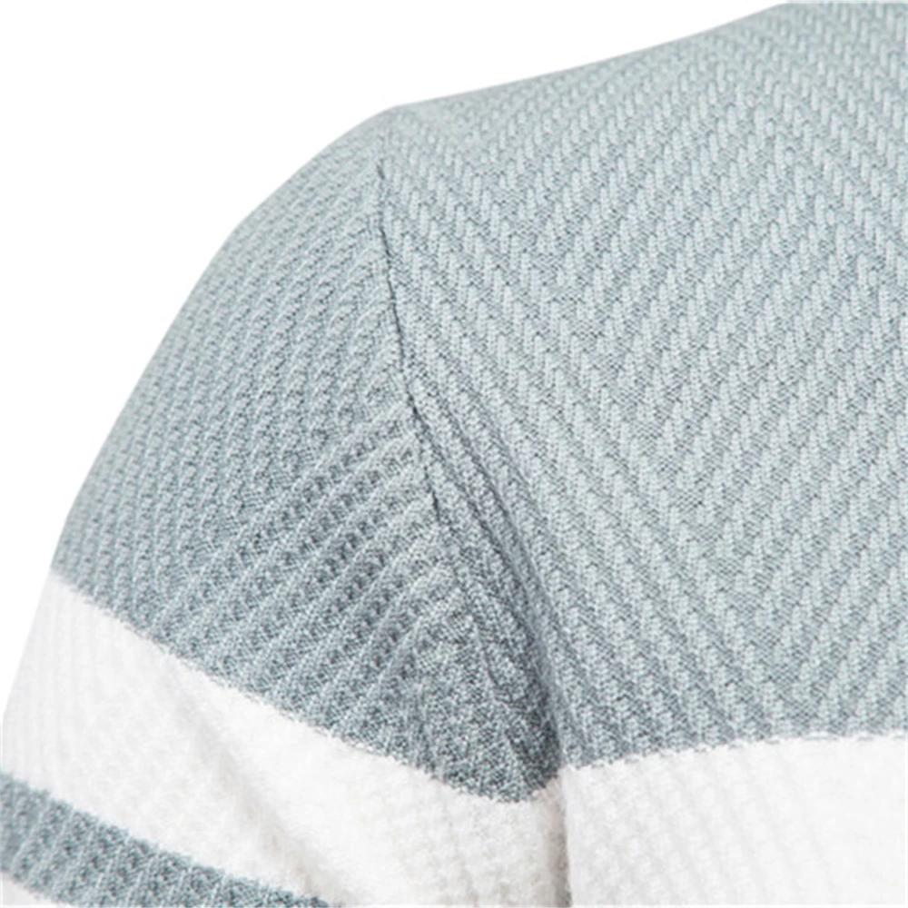 Nouveau automne pull hommes pull col rond Patchwork à manches longues chaud mince chandails hommes d