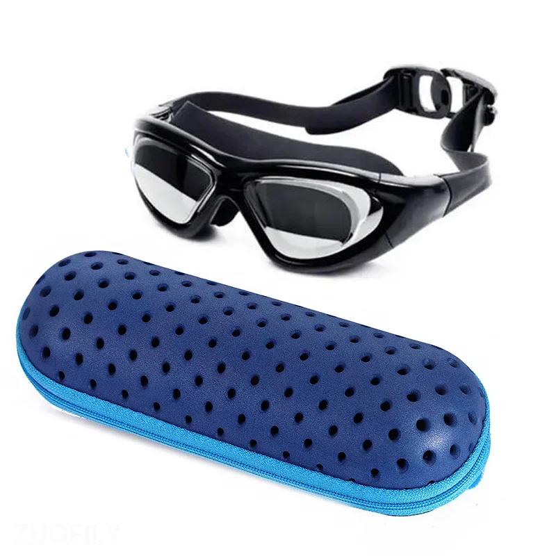 Housse de protection pour lunettes de natation, 1 pièce, boîte de protection souple avec trou de Dra