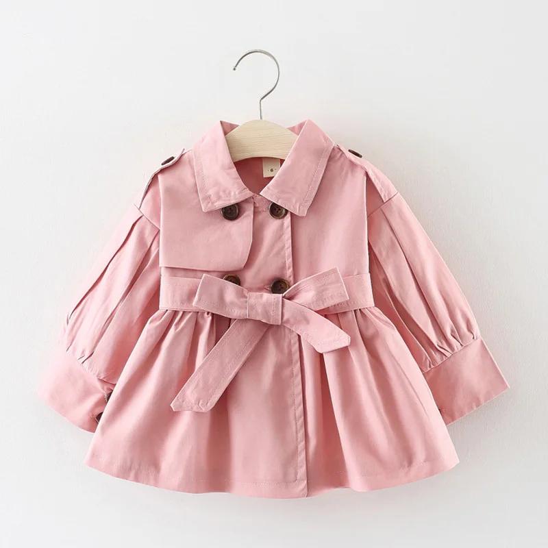 Trench manteau coton bébé fille automne printemps - Veste vêtement extérieur enfants mode pratique