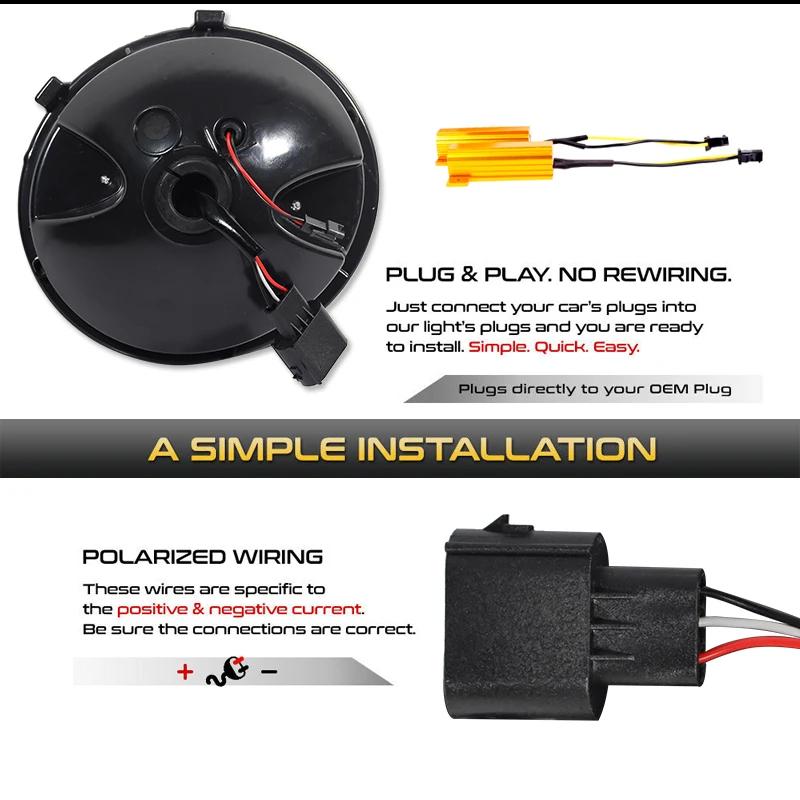 4 pièces complet LED Halo Vette feu arrière ensembles pour 2005-2013 Chevrolet Corvette C6 feu stop 