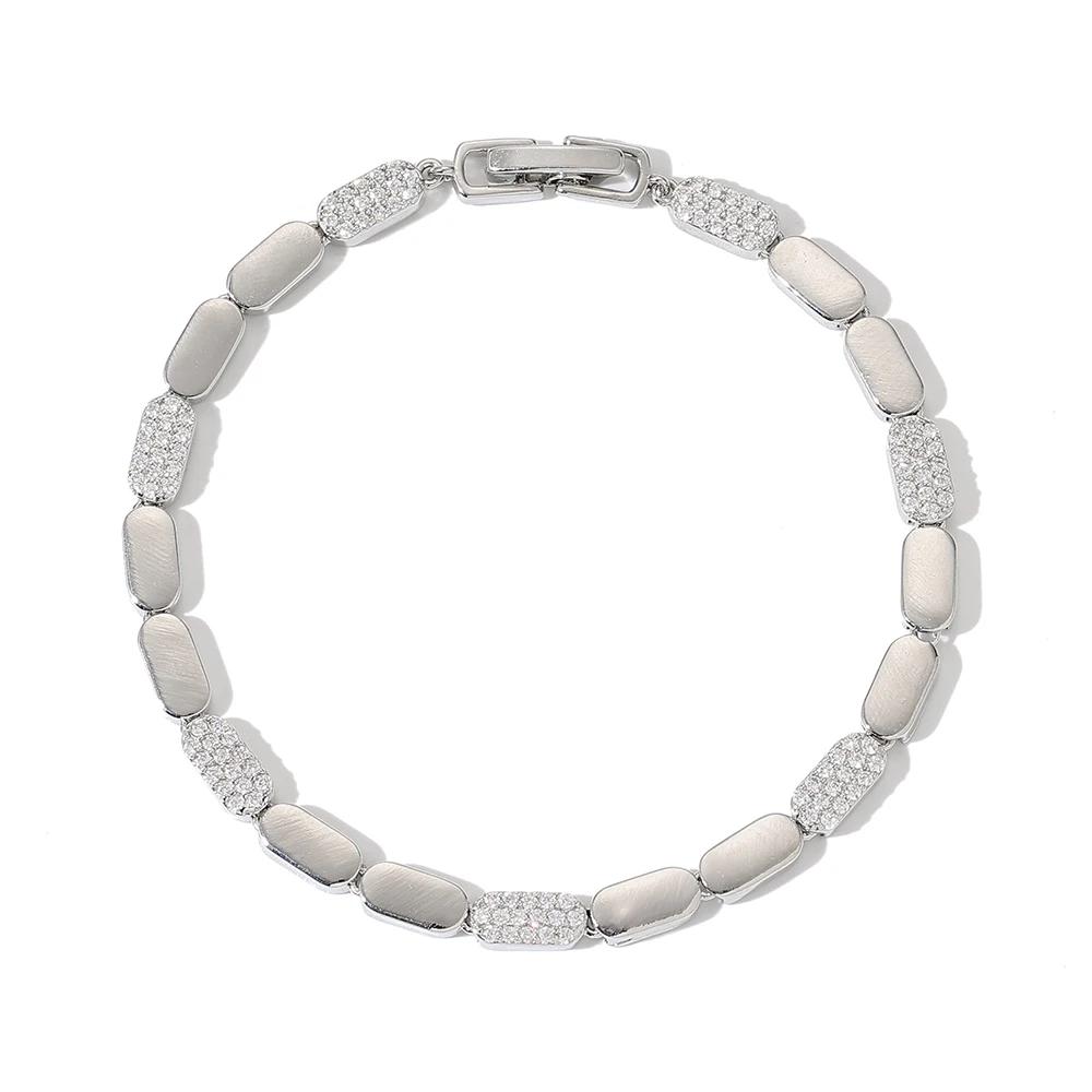 Bracelet de luxe incrusté de Zircon, lumineux et brillant, bijoux pour femmes, cadeau de noël CN8105