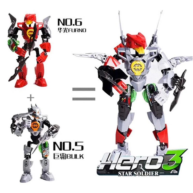 Blocs de construction Hero Factory Star Warrior Evo 2 en 1, combinaison robot Mech Bionicle, figurin