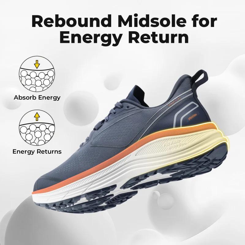 Chaussures de marche Fitville pour hommes, baskets à large conception, chaussures de tennis amorties