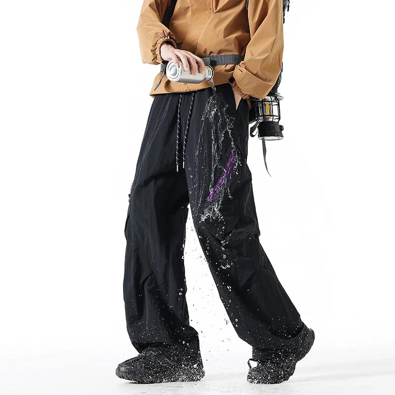 Pantalon de randonnée unisexe coupe-vent et imperméable avec fermeture éclair latérale