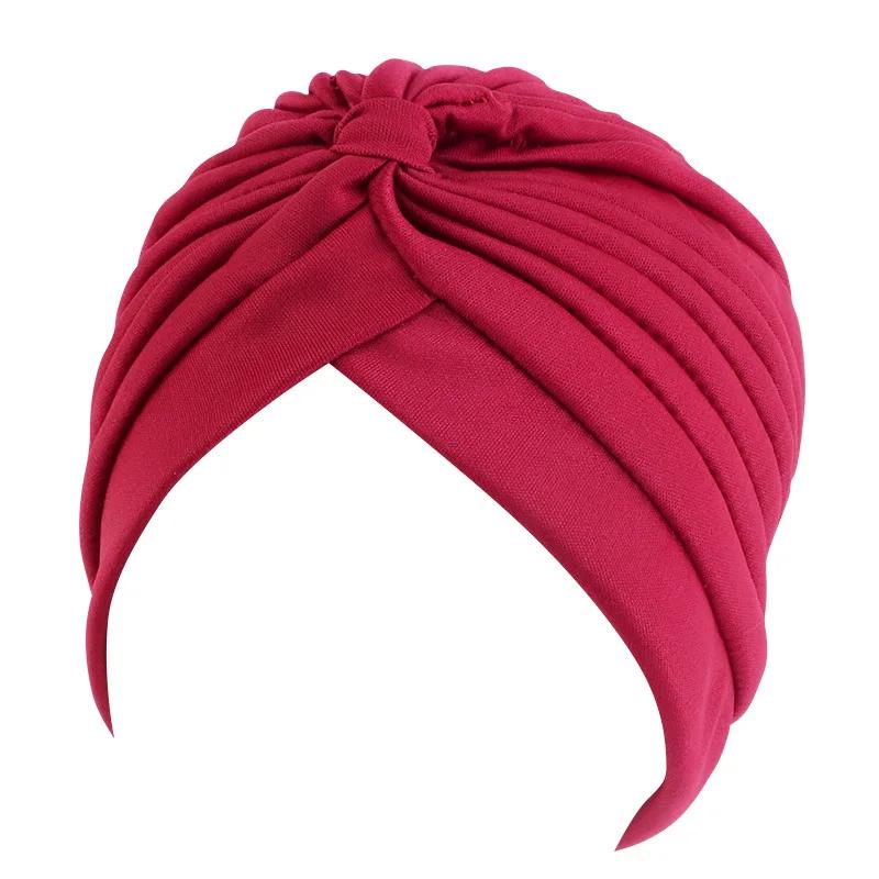 Femmes extensible Turban casquette musulman Hijabs chapeau femme intérieur Hijab solide arabe indien