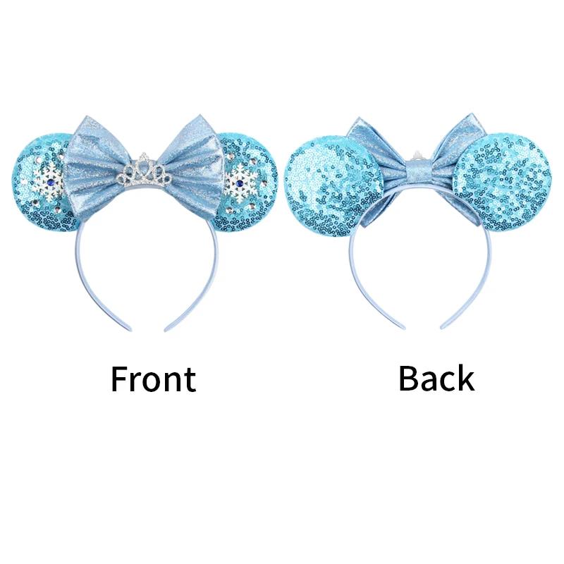 Nouveau Chic Mickey Mouse oreilles bandeau grand beau nœud paillettes bandeau femmes cadeau d'annive