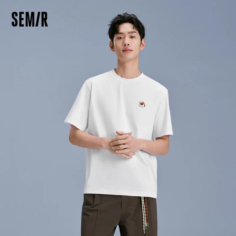 T-shirt Homme Semir 2026 Séchage Rapide Style Couple Brodé Nouvelle Arrivée Décontracté Doux Usage Q