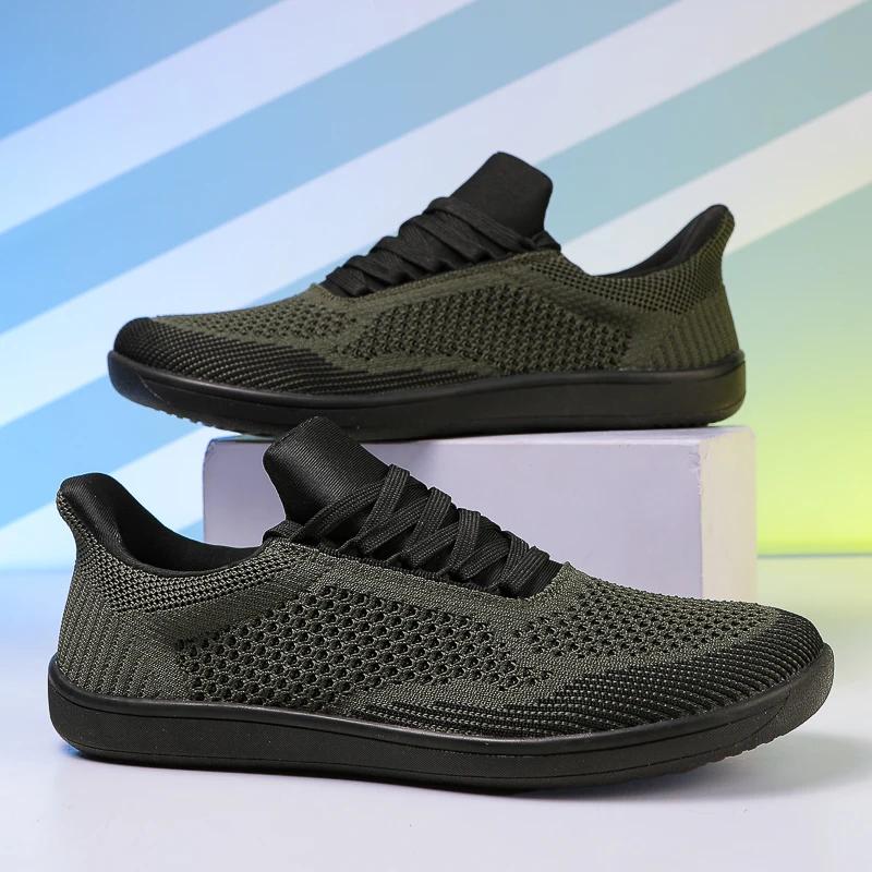 Grande taille 50 51 52 53 54 boîte à bout large pieds nus chaussures hommes chaussures en maille déc