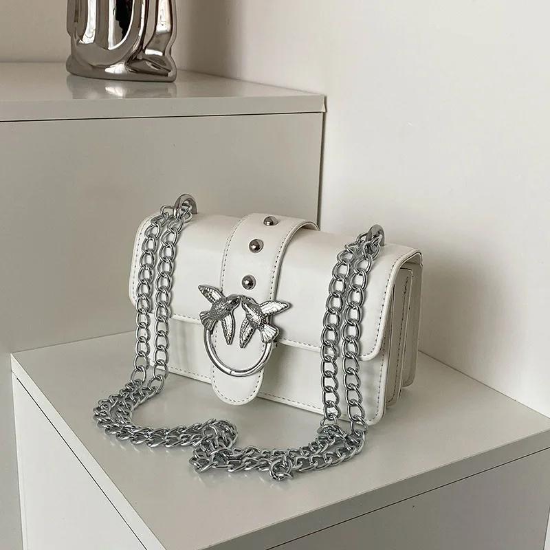 Nouveau Sac Carré Mini Motif Oiseau 2026 – Sac Chic Convertible Vintage Unique à Porter à l'Épaule o