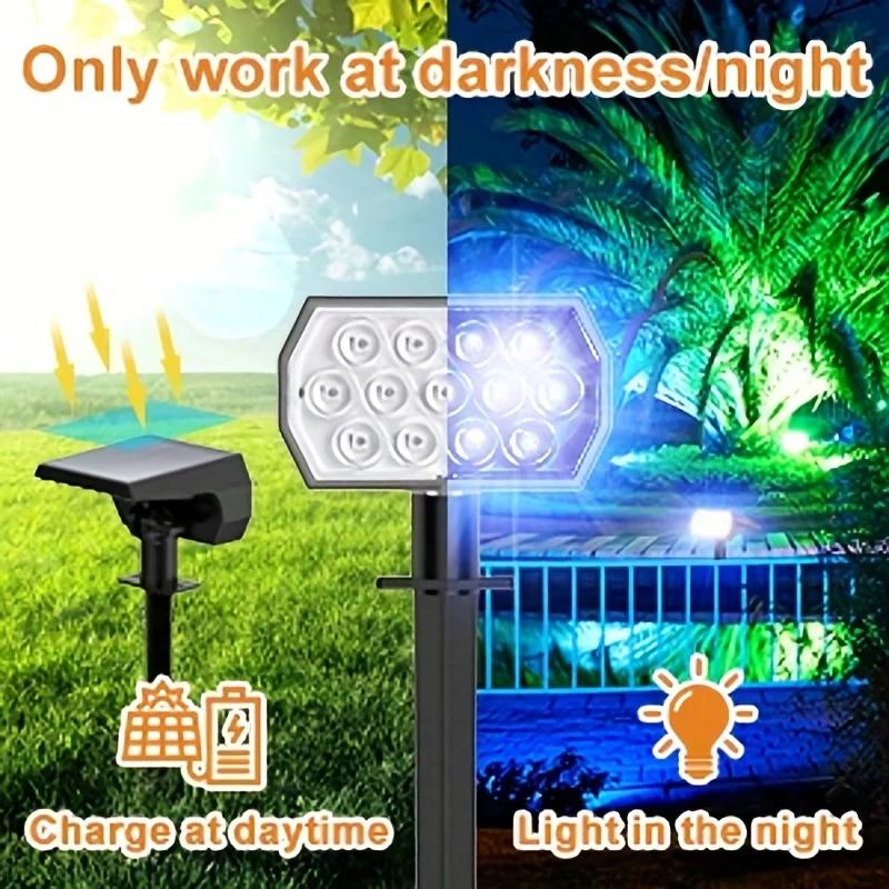 Spot Lumineux Solaire Imperméable Conforme à la Norme IP65, Luminaire Décoratif d'Extérieur, Idéal p