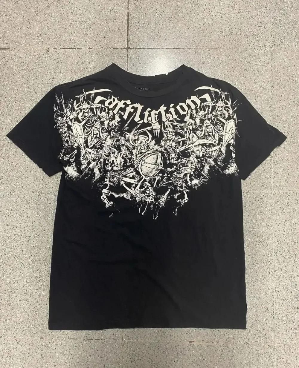 T-shirt col rond confortable et respirant pour hommes européens et américains, haut d'été gothique a