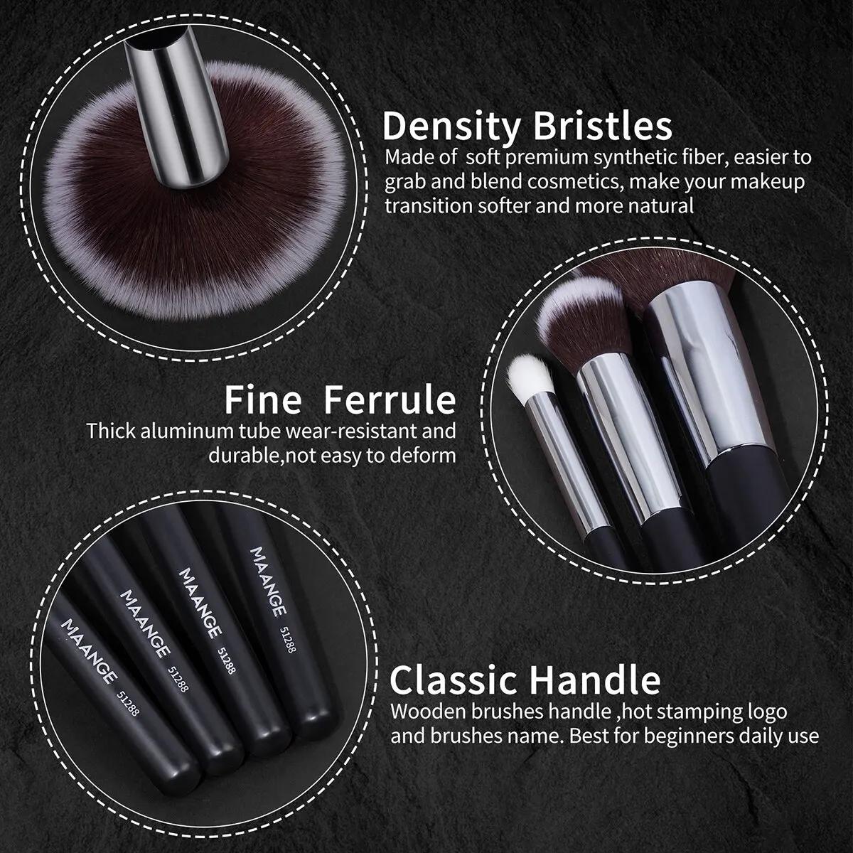 Ensemble de pinceaux de maquillage professionnels, outils de beauté cosmétiques, fond de teint, fard