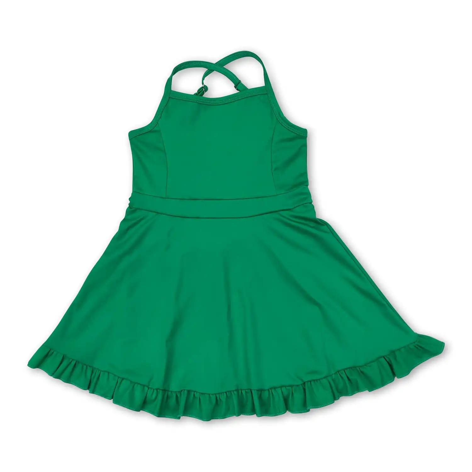 Robes de sport tricotées pour bébés filles, longueur genou, pour le sport et les activités