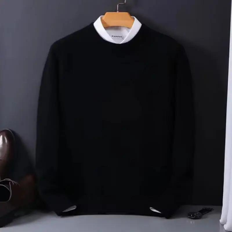 2025 pull en cachemire col rond pulls hommes ample surdimensionné M-3XL tricoté bas chemise automne