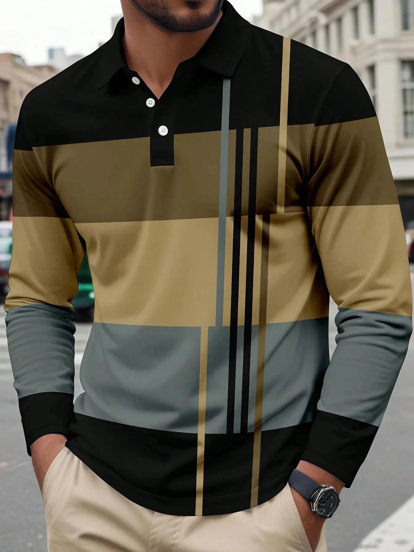 La nouvelle chemise POLO à manches longues pour hommes pour le printemps et l'automne 2025 présente 